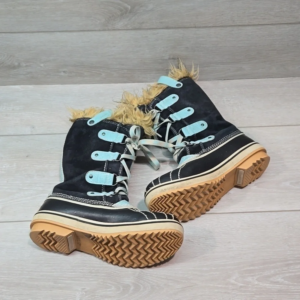 Sorel Kids Youth Tofino Tall Leather Duck Boots shoes sz 2